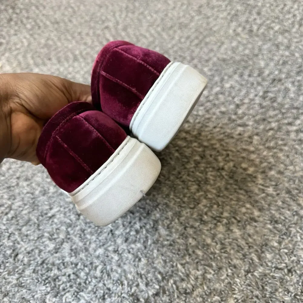M. Gemi Cerchio Sneakers EU 39 US 8.5 Platform Loafer Shoe Burgundy Velvet